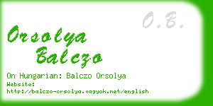 orsolya balczo business card